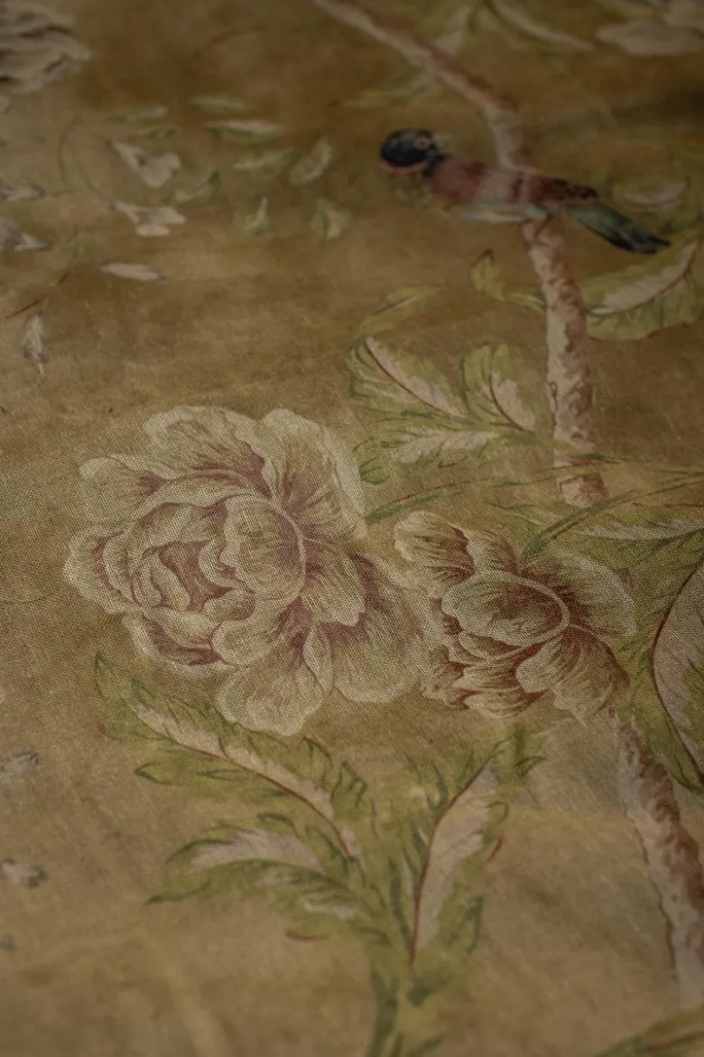Copriletto Affresco in Lino