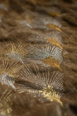 Copriletto Peacock in Velluto Ricamato
