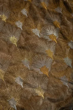 Copriletto Peacock in Velluto Ricamato
