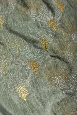Copriletto Peacock in Velluto Ricamato