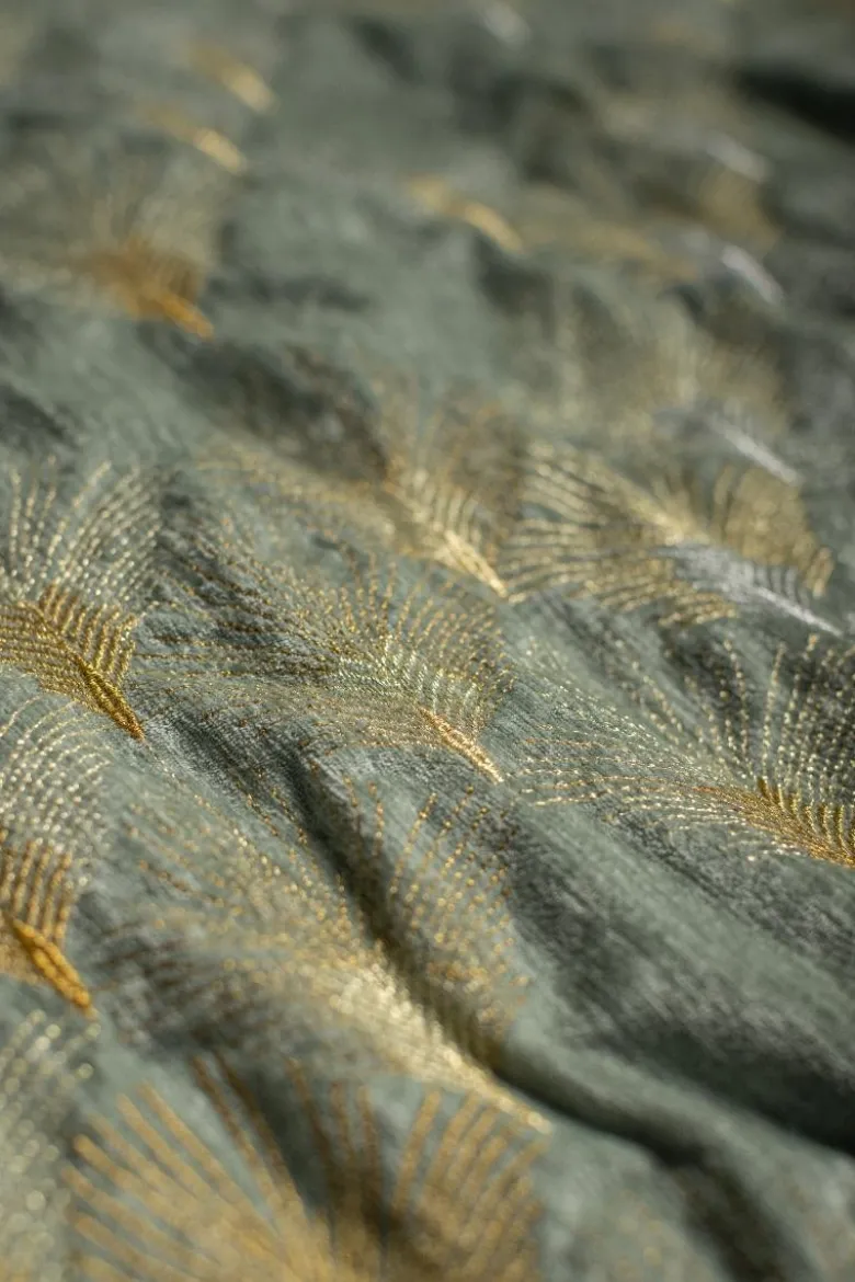 Copriletto Peacock in Velluto Ricamato