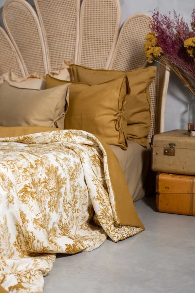 Copriletto Pure in Lino/Cotone