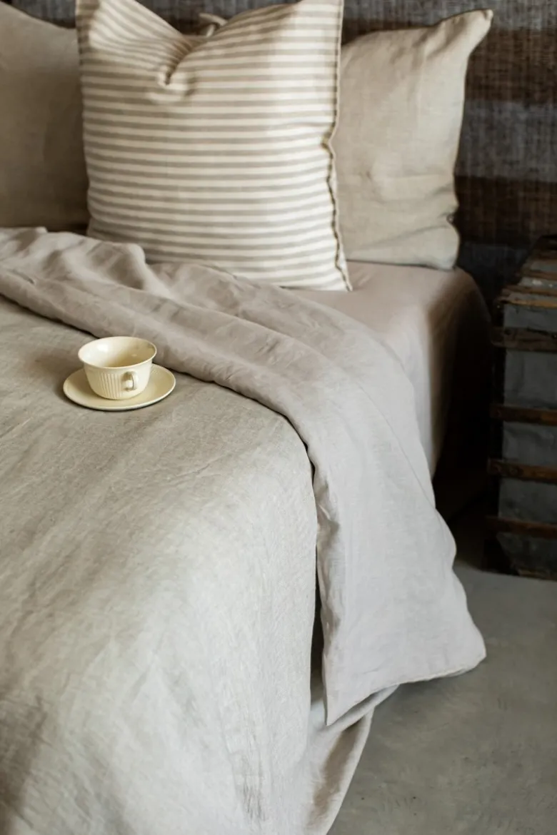 Copriletto Pure in Lino Jacquard