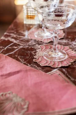 Set 4 Sottobicchieri Venere in Lino