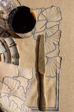 Tovaglietta Ginkgo in Lino Antimacchia